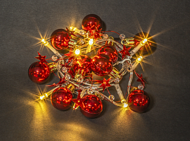 Гирлянда Navigator 80 720 NGF-D015-10WW-2AA красные шарики