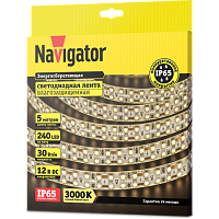 СД Лента Navigator 14 466 NLS-2835WW240-30-IP65-12V (3000К, 30W, 5м)
