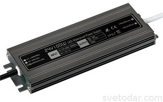 Блок питания для светодиодных лент 24V 100W IP67 Compact (металл)