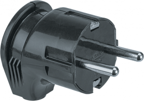 Вилка Navigator 61 363 NCA-PL04-16A-E-BL угловая с заземлением черная