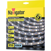СД Лента Navigator 14 470 NLS-2835CWST72-6-IP20-12V (изгиб в любой плоскости)