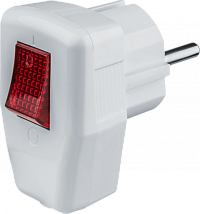 Вилка Navigator 61 364 NCA-PL05-16A-ESC-WH угловая с заземлением с выключателем белая