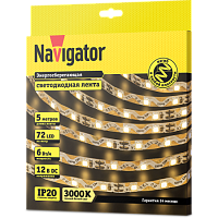 СД Лента Navigator 14 471 NLS-2835WWST72-6-IP20-12V (изгиб в любой плоскости)