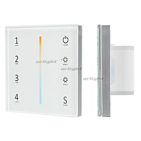 Панель Sens SMART-P38-MIX White (230V, 4 зоны, 2.4G) (Arlight, IP20 Пластик, 5 лет)