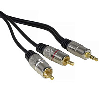 Аудио/Видео шнур: Stereo 3,5 mm - 2 RCA GM 3m