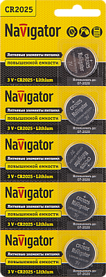 Элемент питания Navigator 94 764 NBT-CR2025-BP5
