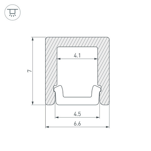 Профиль ARH-MICRO-0607-2000 ANOD (Arlight, Алюминий)