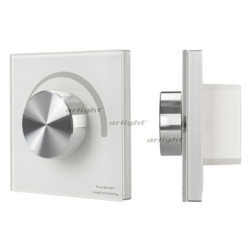 Панель SMART-P37-DIM-IN White (230V, 1.2A, TRIAC, Rotary, 2.4G) (Arlight, IP20 Пластик, 5 лет)