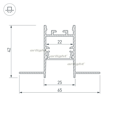 Профиль SL-COMFORT22-FANTOM-2000 ANOD (Arlight, Алюминий)