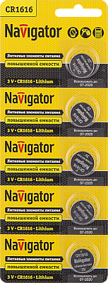 Элемент питания Navigator 94 779 NBT-CR1616-BP5