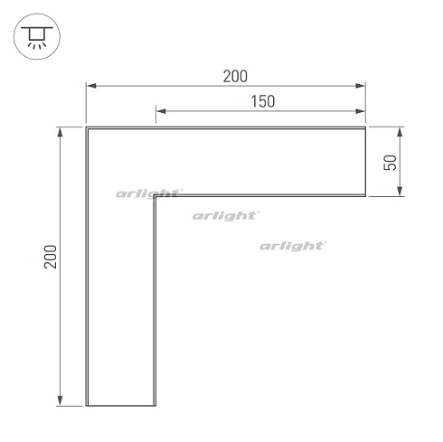 Угол SL-LINE-5035 (Arlight, Металл)