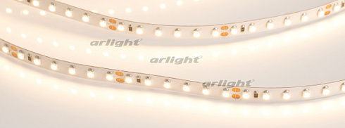 Лента RT-A120-8mm 24V Warm2400 (9.6 W/m, IP20, 2835, 5m) (Arlight, Открытый)
