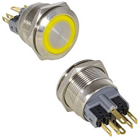 Кнопка антивандал.: GQ22-11E/Y/N on-(off)+off-(on)