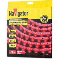 СД Лента Navigator 71 406 NLS-3528R60-4.8-IP65-12V R5 (Красный, 4.8W, 5м)