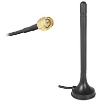 Wi-Fi-антенна штыревая внешняя RUICHI RANT 2400-03, 142 мм, 2400-2500 МГц, 5 дБи, поляризация вертикальная, 50 Ом, 50 Вт, разъём SMA-M, кабель RG-174, длина кабеля 3 м