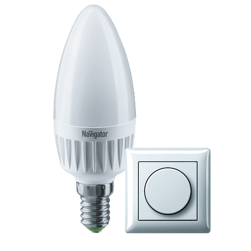 Лампа Navigator 61 380 NLL-C37-7-230-4K-E14-FR-DIMM диммируемая