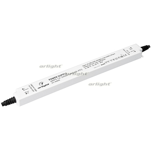 Блок питания ARPV-LV-24060-LINEAR-PFC (24V, 2.5A, 60W) (Arlight, IP66 Пластик, 3 года)