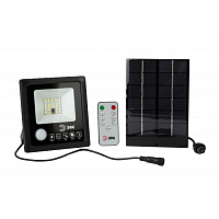Прожектор светодиодный на солнечной батарее 20W, 5000K, с датчиком движения, ПДУ, IP65