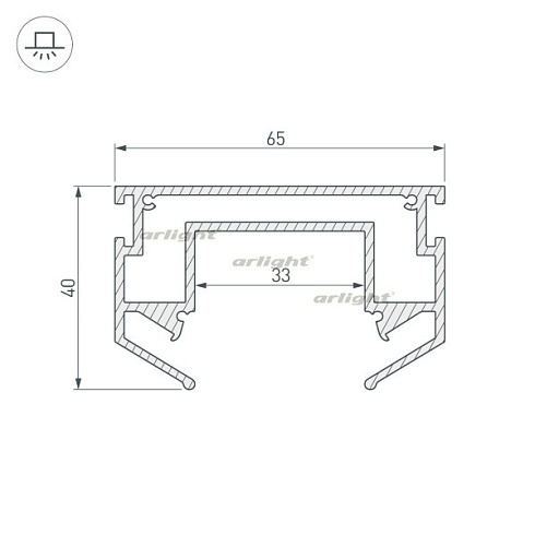 Профиль-держатель LGD-STRETCH-4TR-2000 (Arlight, Алюминий)