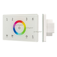 Панель Sens SMART-P83-RGB White (230V, 4 зоны, 2.4G) (Arlight, IP20 Пластик, 5 лет)