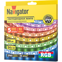 СД Лента Navigator 95 314 NLS-5050RGB60-14.4-IP65-24V (RGB, 14.4W)