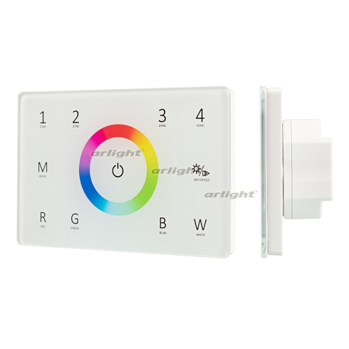 Панель Sens SMART-P85-RGBW White (230V, 4 зоны, 2.4G) (Arlight, IP20 Пластик, 5 лет)