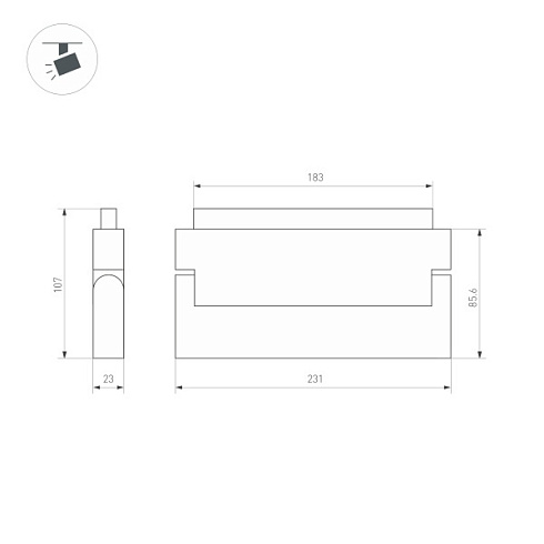 Светильник MAG-ORIENT-LASER-FOLD-S230-12W Warm3000 (BK, 30 deg, 48V) (Arlight, IP20 Металл, 3 года)