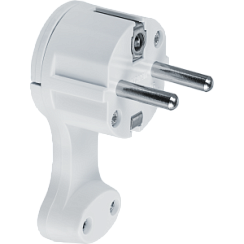 Вилка Navigator 61 365 NCA-PL06-16A-E-WH плоская с заземлением белая