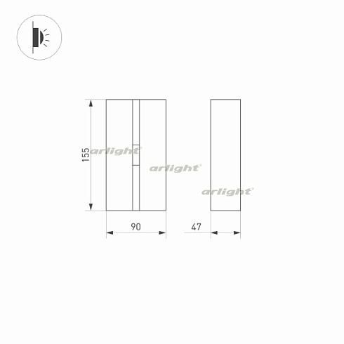Светильник LGD-STRIPE-3W Warm3000 (GR, 20 deg, 230V) (Arlight, IP65 Металл, 3 года)