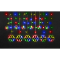 Гирлянда Navigator 95 123 NGF-D032-04 (бахрома звезды и снежинки RGBY 2.5*1м IP20