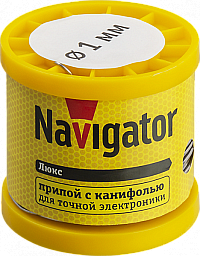 Припой Navigator 93 085 NEM-Pos02-61K-1-K200 (ПОС-61, катушка, 1 мм, 200 гр)