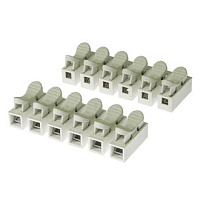 Самозажимная клемма RUICHI 021-6, 6-ти проводное соединение, 10 А, 2.5 мм2, PA66, нержавеющая сталь