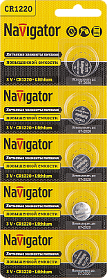 Элемент питания Navigator 94 778 NBT-CR1220-BP5